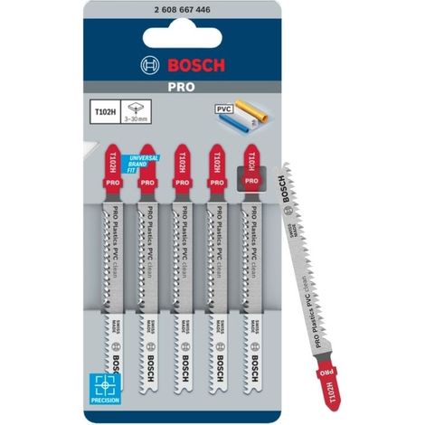 BOSCH T102H (pkt of 5) Clean for PVC 100mm