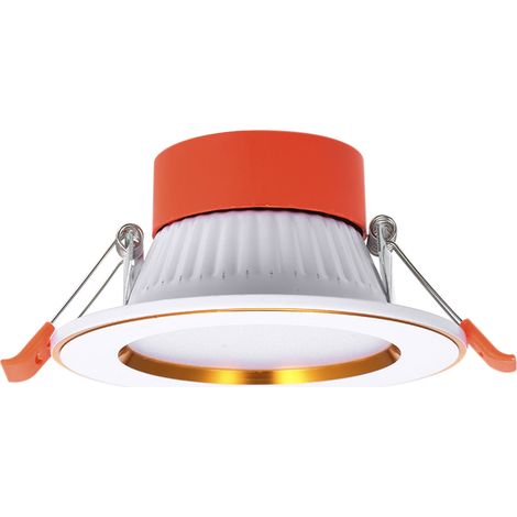 AC85-265V 5W LED-Runddeckenleuchte mit 3 Lichtfarben, Einbauleuchte für den Innenbereich, Weiß & Gold (1/5)