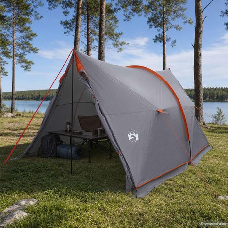 Teenpull – Wasserdichter Pavillon Grau und Orange (1/5)