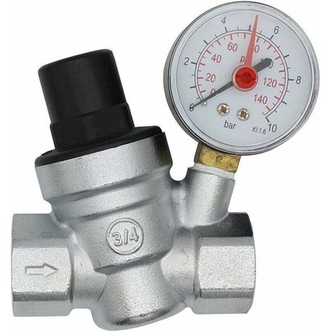 DN20 reducteur de pression d'eau 3/4 pouce regulateur de pression eau avec manomètre (1/4)