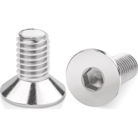 DIN 7991 A2 V2A Senkschrauben M4 x 16 mm, Edelstahl, Senkkopf, Innensechskant, Vollgewinde, metrisch, 100er-Packung (1/5)