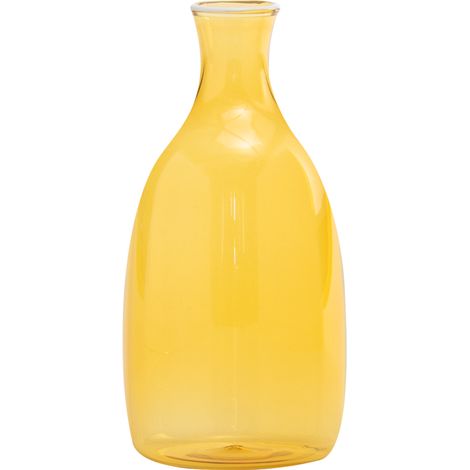 Vaso Un Fiore 150 in vetro borosilicato soffiato a mano, colore Giallo oro, capacità 150 cl, design elegante e artigianale per interni ricercati