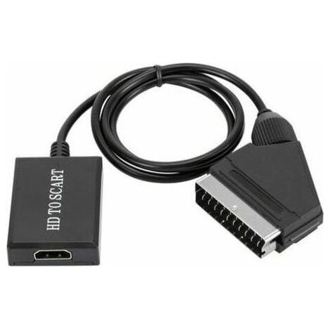convertisseur hdmi vers péritel adaptateur audio vidéo hd 1080p pour hdmi vers péritel Sky Box Stb (1/3)