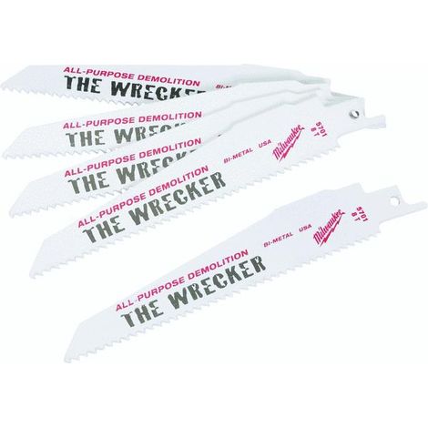 Hoja de sierra de sable WRECKER 150x3.2mm Milwaukee VE à 5 Unité