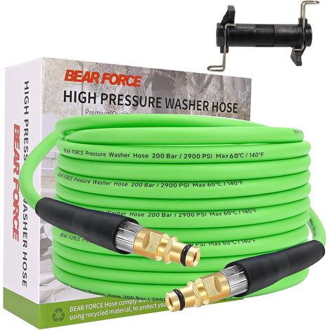 Tuyau de rechange super flexible pour nettoyeur haute pression - 10 m - 200 bar - Résistant aux torsions - Pour Karcher K2-K7 - Connecteur rapide - Accessoires d'extension
