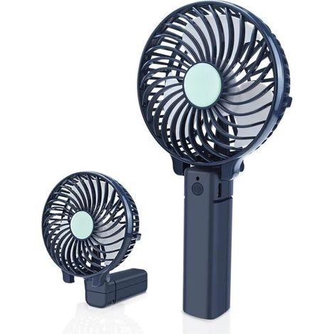 Ventilateur portatif rechargeable par USB avec 3 vitesses, mini ventilateur de bureau pliable, refroidissement silencieux pour intérieur, camping, maison, bureau, école, voyage, camping (1/5)