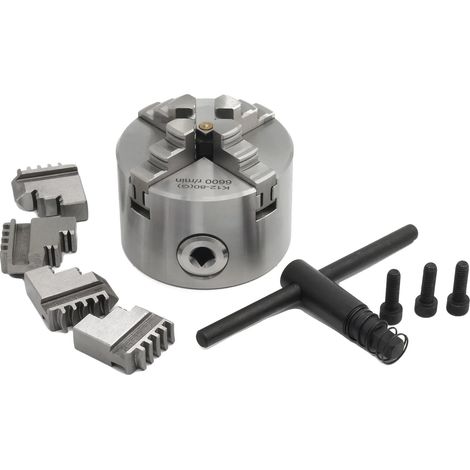 Mandrino manuale, design a 4 griffe, alta precisione, 4 griffe K12-80mm (1/2)