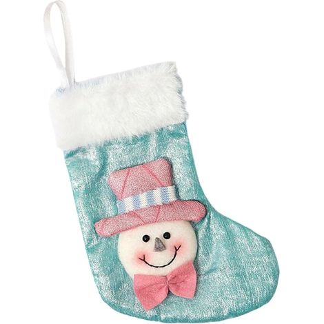 Chaussette décorative miniature, en tissu doux et lavable, accessoire de Noël à suspendre au sapin, pendentif chaussette de Noël, chaussette décorative (1/3)