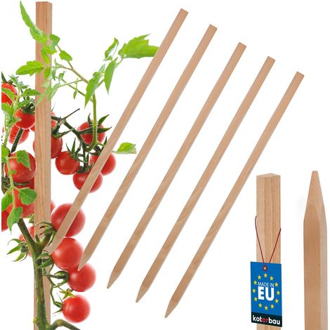 Tuteurs en bois KOTARBAU® pour tomates et arbustes, 40 cm, lot de 5