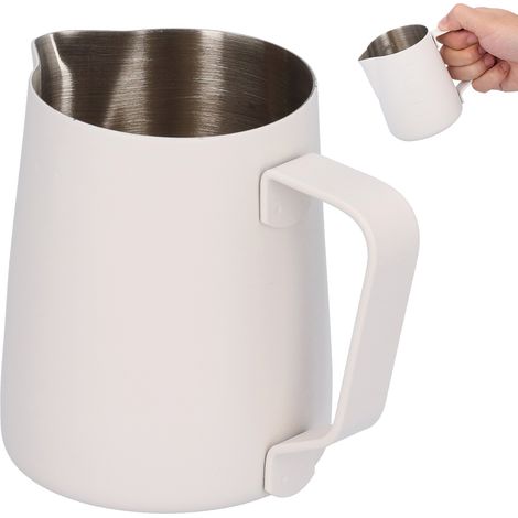 Pichet à mousser le lait en acier inoxydable avec graduations pour la cuisine, 350 ml (1/5)