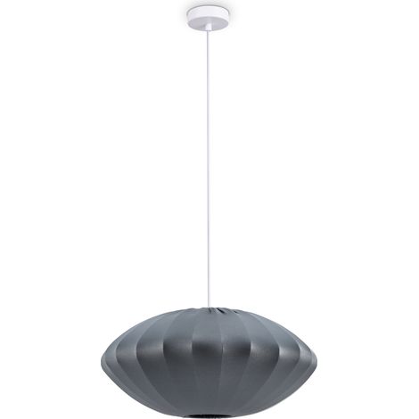 Paco Home Lámpara Colgante  Luminaria De Suspensión Salón Dormitorio Comedor Moderna Nylon E27 Gris, Lámpara colgante - Tipo 6