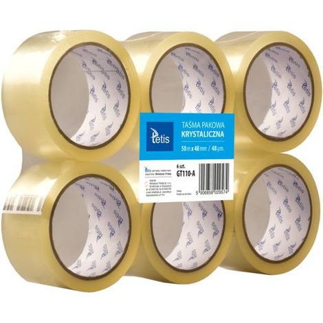 Nastro adesivo Crystal Packaging 48mmx50m (6 pezzi) GT110-A