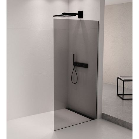 Kit de fixation verre ARCHITEX, sol-mur, 1610x2105mm, noir mat