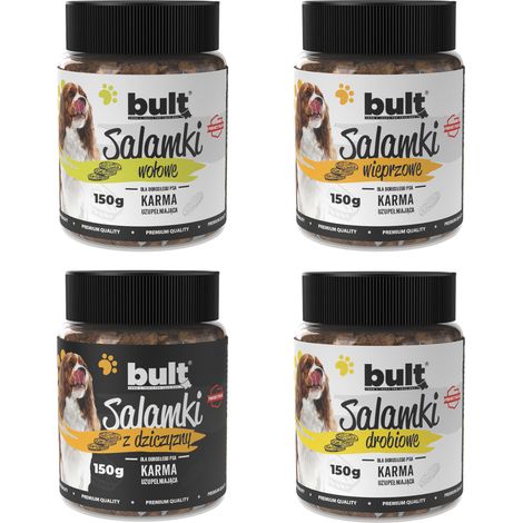 BULT Salamki Hundeleckerlis, Geschmacksmischung, 4 x 150 g (1/5)