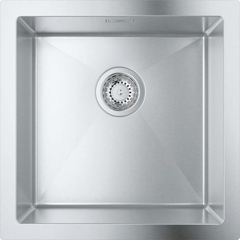 Grohe – Évier 1 bac en acier inoxydable 31578SD1 – Dimensions 464x464mm – Montage à encastrer – Finition satin durable