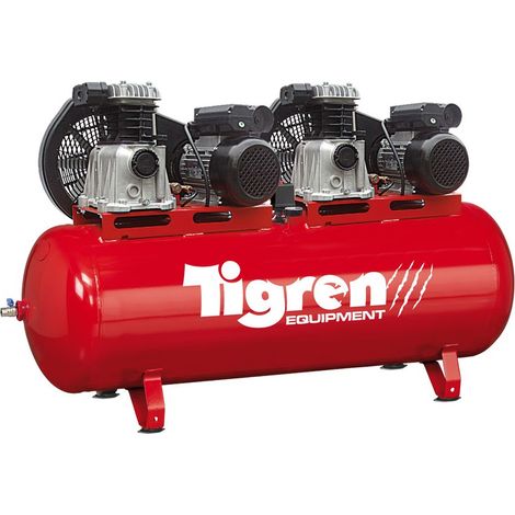 Tigren TIGREN 270ltr Tandem Belt-Driven Compressor