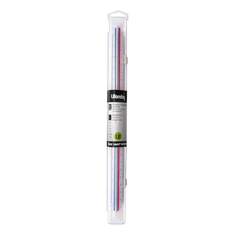 Wonday Echelle de réduction Arpentage, en plastique, blanc 0,000000 Noir (1/2)