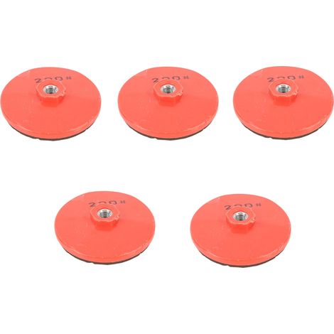 Lot de 5 disques à meuler d'angle, grain 200, interface spirale M10, pour le polissage du métal et de la pierre. (1/5)
