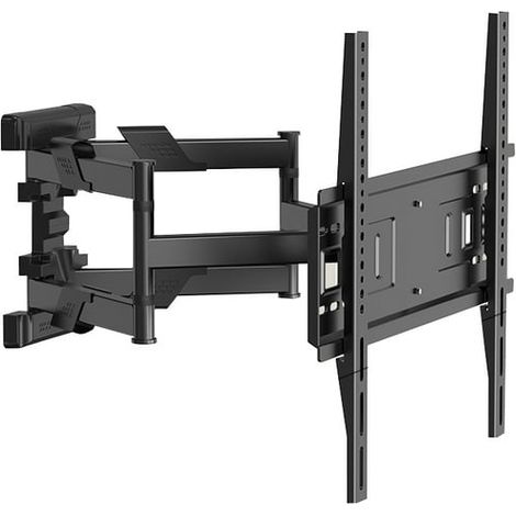 Support mural TV orientable et inclinable pour écrans 32-55 pouces, charge max 76kg, bras articulé pivotant, fixation solide pour téléviseur (1/4)