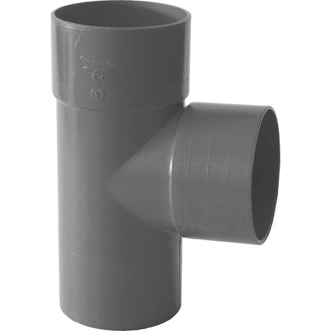 Derivazione tonda 87.30° per pluviali : Colore - Grigio, Diametro - 100
