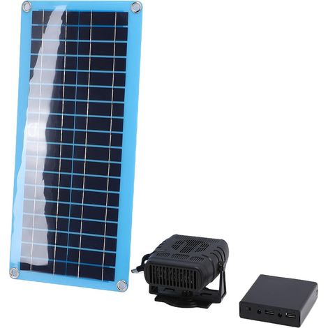 1 Chauffage Solaire, Panneau Monocristallin 30W, Température Réglable, Distribution Rapide, Pour Véhicule Et Niche