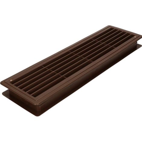 KOTARBAU Grille de ventilation 13,5 x 46 cm grille de ventilation de porte marron grille de ventilation en plastique grille de ventilation solide grille à lamelles