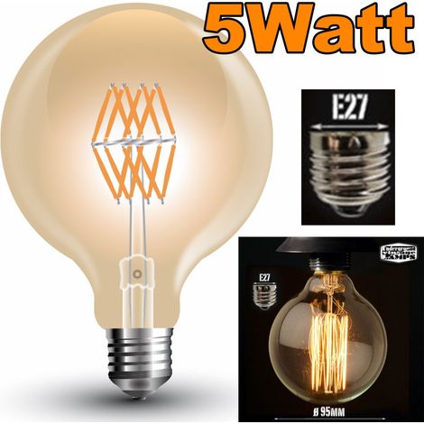 Ampoule Led Décorative Vintage E27 5 W G95 à Filament En Carbone (1/3)