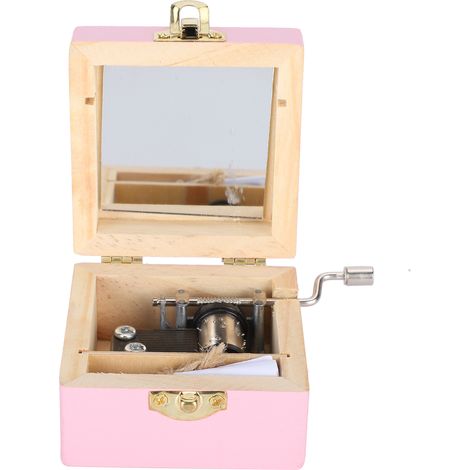 Boîte à musique Licorne Alpaga à manivelle : Cadeau d'anniversaire créatif, personnalisé et unique pour les étudiants – Boîte à musique de haute qualité avec clochette à manivelle (rose) (1/5)