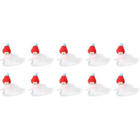 Ensemble de 10 poupées de Noël miniatures pour maisons de poupées, idéal pour créer des scènes DIY et comme accessoires photo. (1/5)