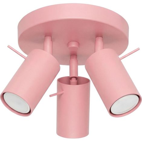 Sollux RING Spots de plafond annulaires roses, 3 ampoules GU10 (1/2)