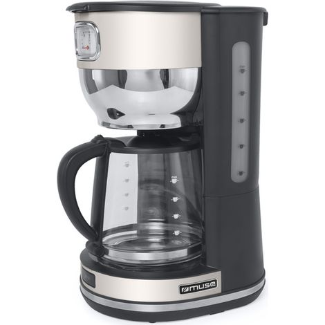 Cafetière Muse MS-220 SC - Porte-filtre - 1000W - réservoir 1.4 L (10 tasses) - Cadrant rétro de maintien de la température (1/4)