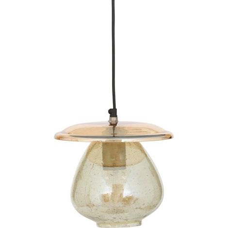 Lampada a sospensione nateo a sfera, diametro 26 cm, color ambra - Atmosphera créateur d'intérieur (1/3)