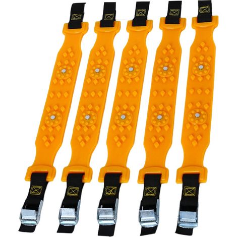 Chaines Anti-Dérapantes Voiture 5Pièces, Résistantes à -50°C, Matériau TPU Épais, Installation Facile, pour Voiture/SUV/MPV(Neige/Glace/Terre Boueuse) (1/5)