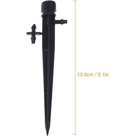 Bewässerungstropfer mit Anschluss für 4-mm-/7-mm-Schläuche, 360° verstellbarer Mikrosprinkler, Tropfbewässerungssystem für Gartenpflanzen, Sprühschlauch, 50er-Packung H249 (1/4)