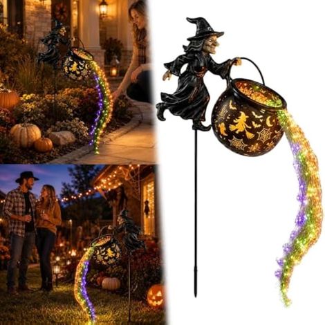 Lumière Solaire Jardin, Plaque 3D, Décoration Extérieur Halloween Noël (1/5)