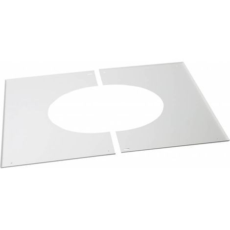Plaque de propreté 81-120% Ø150 Inox galva Blanc mat ral 9020 POUJOULAT PDSER - 32150147