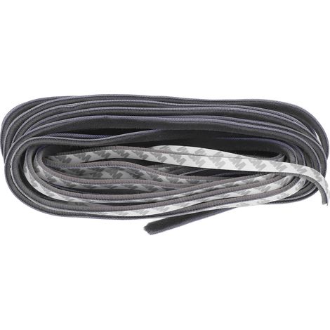 Joint d'étanchéité auto-adhésif pour fenêtres et portes, isolation phonique, coupe-vent et anti-poussière, gris 9 x 5 mm (1/5)