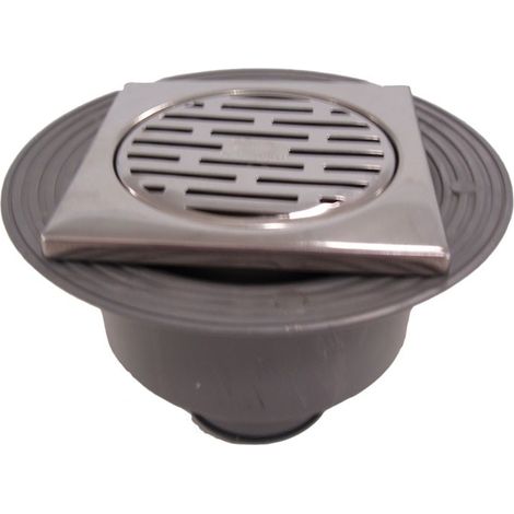 C-220-L Siphon extensible Sortie verticale Grille en acier inoxydable 100 x 100 Ø CREARPLAST