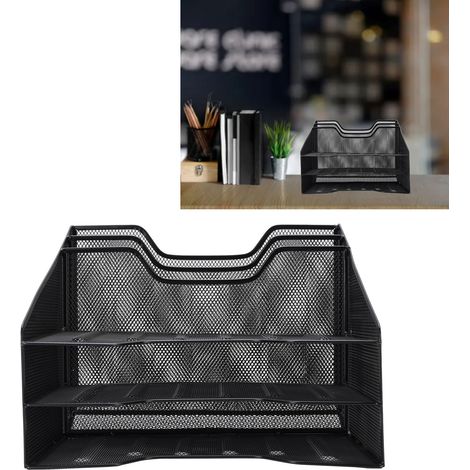 Porte-dossiers vertical de bureau, boîte de rangement à plusieurs niveaux, fournitures de bureau, pour étudiants (1/5)