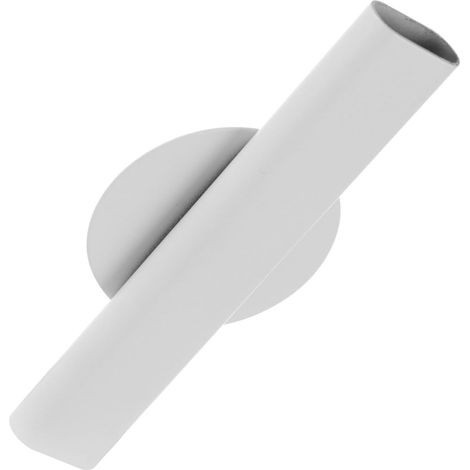 Vase mural décoratif DOITOOL style nordique en métal blanc, à fleurs tubulaire (1/5)