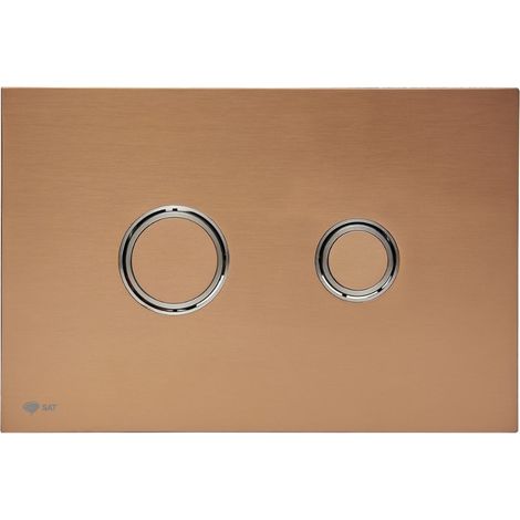 Swiss Aqua Technologies Doppel-Druckknopfplatte aus Edelstahl, PVD-beschichtet, mattes Roségold (SATATBRG)