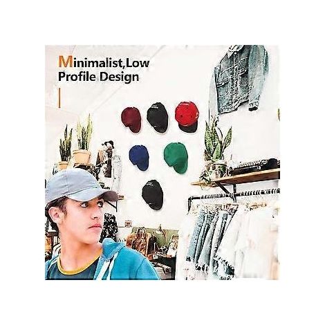 20er-Pack selbstklebende Huthaken für Baseballkappen – Minimalistischer Baseballkappen-Hakenhalter zur Wandmontage, starker Hutaufhänger-Organizer für die Tür (1/4)