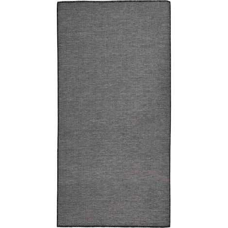 vidaXL Alfombra de exterior de tejido plano gris 100x200 cm (1/5)