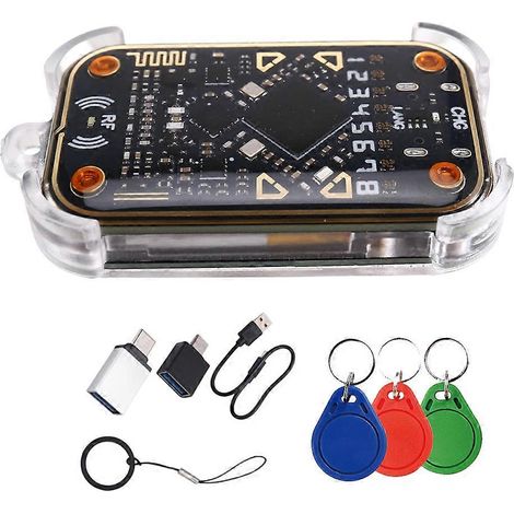 Chameleon V3.0 125 kHz 13,56 MHz RFID-Chip-Lesegerät/Emulator, NFC-Smartcard-Duplikator mit 3 UID-Schlüsselanhängern (1/5)