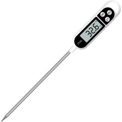 Thermomètre de cuisine numérique – Plage de -50 à 300 °C – Précision ± 0,1 °C – Sonde longue en acier inoxydable pour grill/barbecue (1/5)