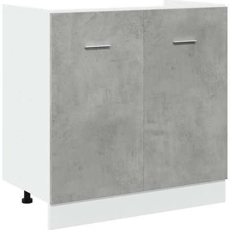 Maison Exclusive - Armadio per Lavabo “Lyon” Grigio Cemento 80x46x81,5 cm in