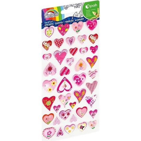 Adesivi a forma di cuore convesso con fiori GR-NP151 fiorello