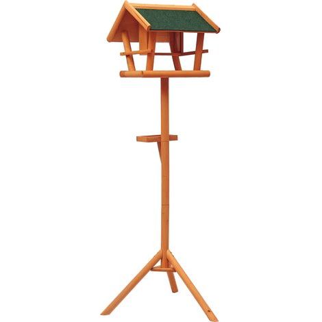 Mangeoire pour oiseaux sauvages sur Pied Abris à oiseaux nichoir a Plateau Station a Oiseaux Bois pour Exterieur 150cm (1/5)