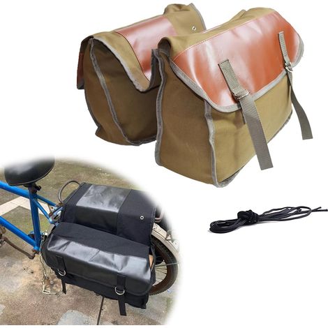 Sacs de selle latéraux pour moto à grande capacité, sacoches latérales en toile durables et pliables (1/5)