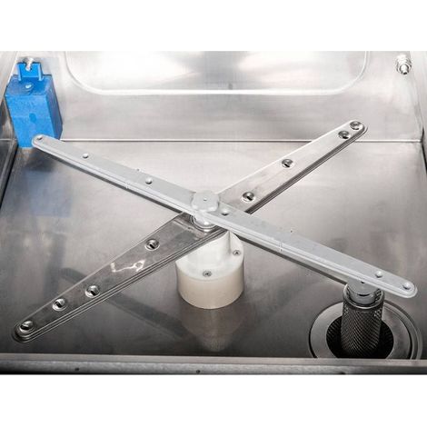 Lave-Vaisselle Professionnel avec Doseur de Liquide de Rinçage et Détergent et Pompe de Vidange - 50 x 50 cm (1/5)